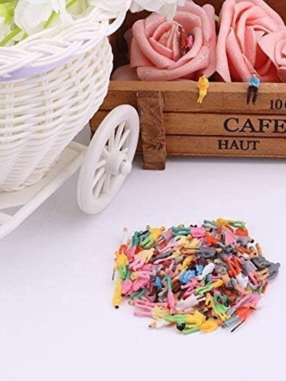 100PCS HO Scale DIY Resin Figures - Mixed Painted Model People Set - Colorful Se - Picture 6 of 6
